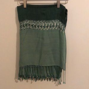 Light, Multi-Shade Green Scarf